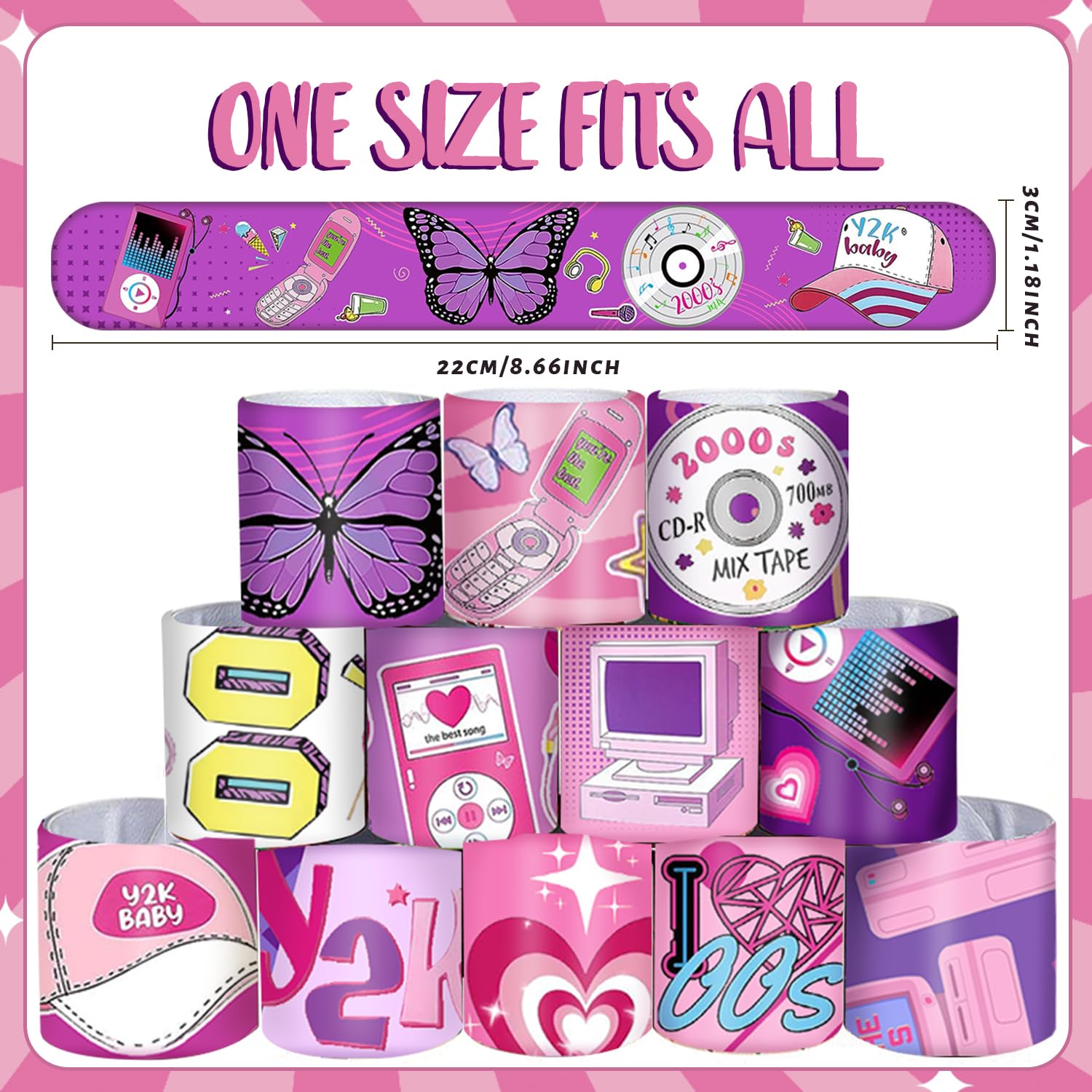 Amazon.com: Lcnjscgo 48PCS Y2k 2000s Pink Party Favors Slap