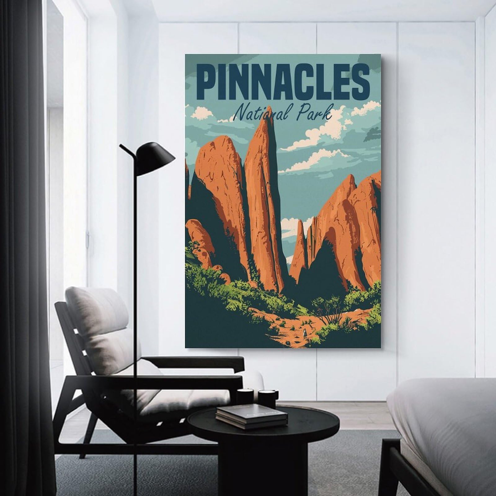 Junmoney Wall Art Print Pinnacles National Park, 08x12inch(20x30cm), for Hallway, Bedroom Or Modern Interiors, Thoughtful Wall Decor for Art Lovers