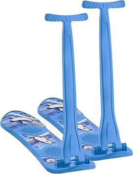 Superio Kids Snow Scooter, Ski Scooter, Snowboard, Snow Sled, Sledge Folding Sliding Ski Snowboard with Grip Handle