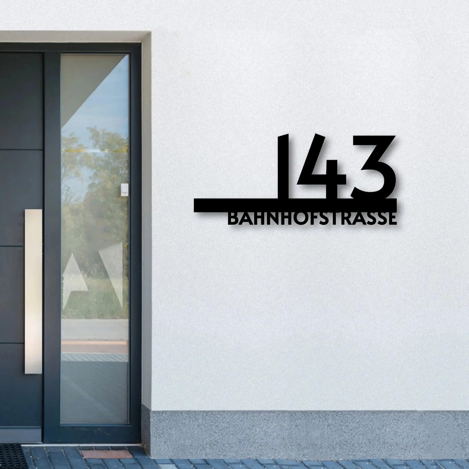 Placa personalizada y moderna para número de casa, señal para puerta, personalizable, flotante, acrílica, letras 3D, nombre de calle, placa de dirección, para exteriores, arte de pared, números de