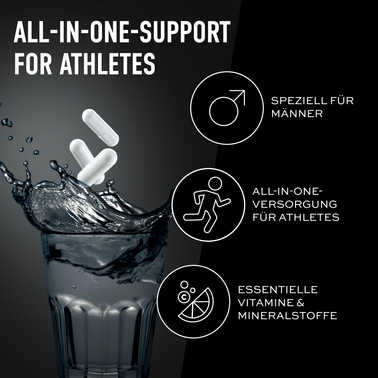 ESN Athlete Stack Men 2.0, 210 Kapseln, alle essentiellen Vitamine und Mineralstoffe, vegan - Made in Germany