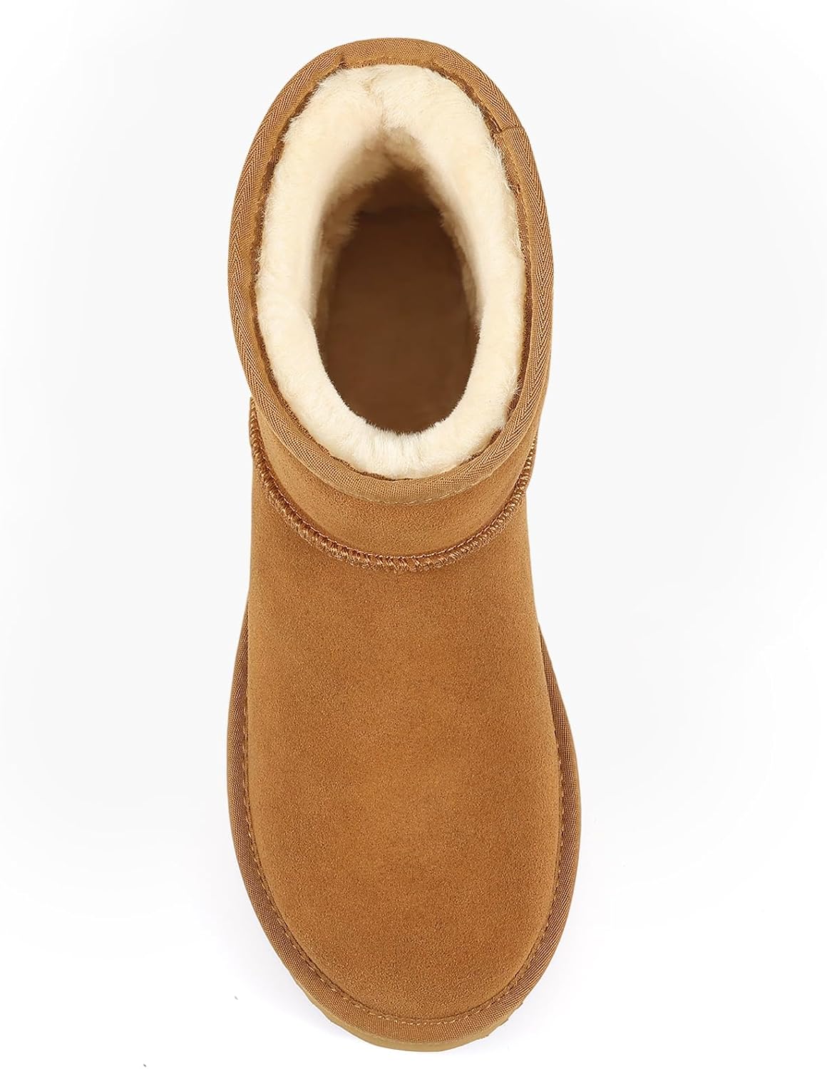 KIDMI Women's Classic Genuine Suede Mini Boots Fuzzy Snow Booties with Fur Lined - Image 5