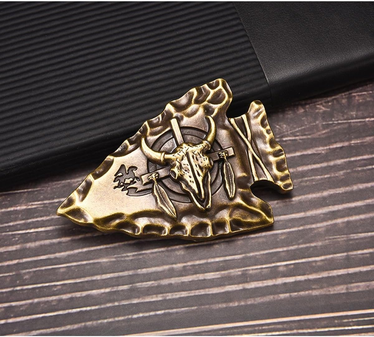 MASOP VOGU Men's Western Belt Buckles Longhorn Bull Belt Buckle American Cowboy Country Belts for Men - Image 4