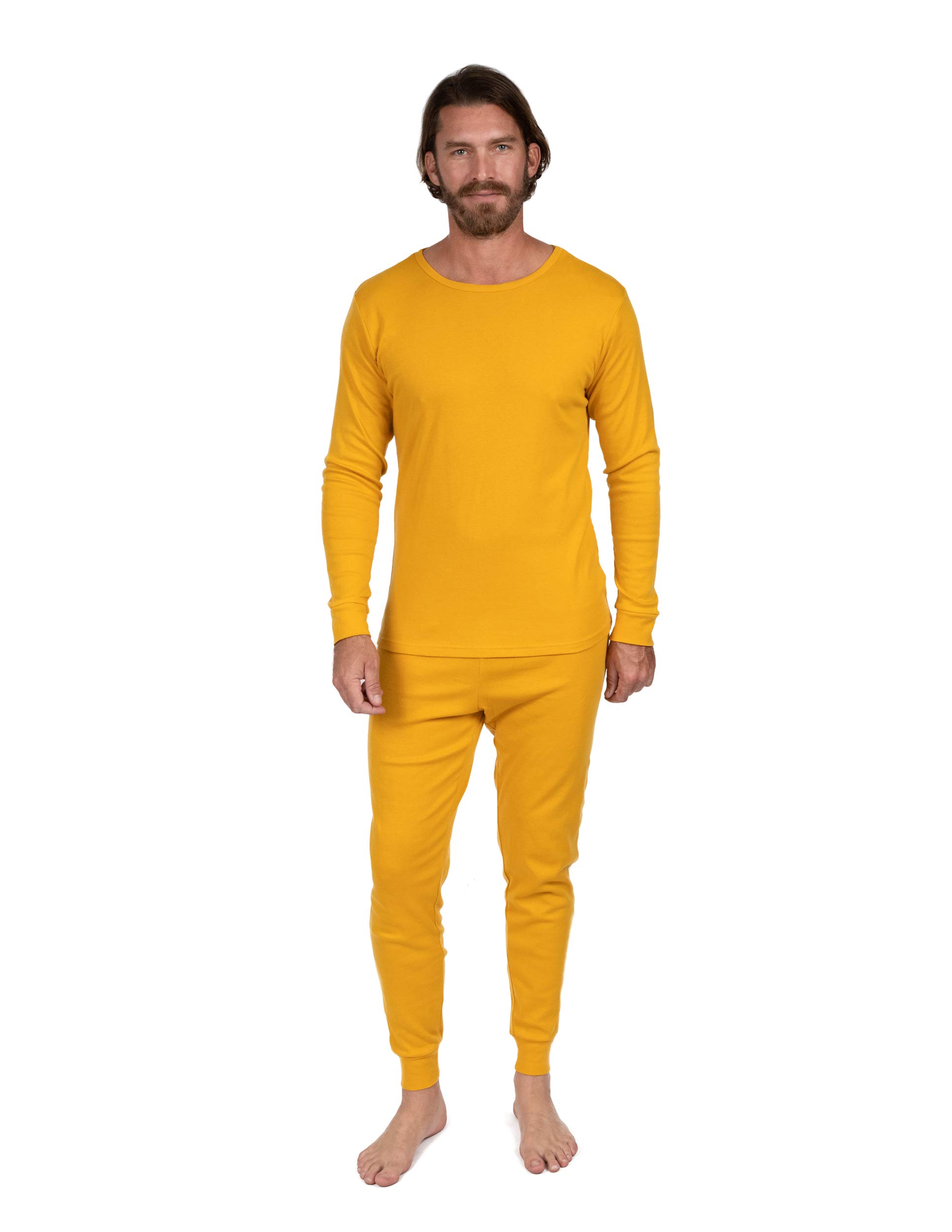 Leveret Herren-Schlafanzug, einfarbig, 2-teiliges Pyjama-Set, 100 % Baumwolle, Größe S bis XXL