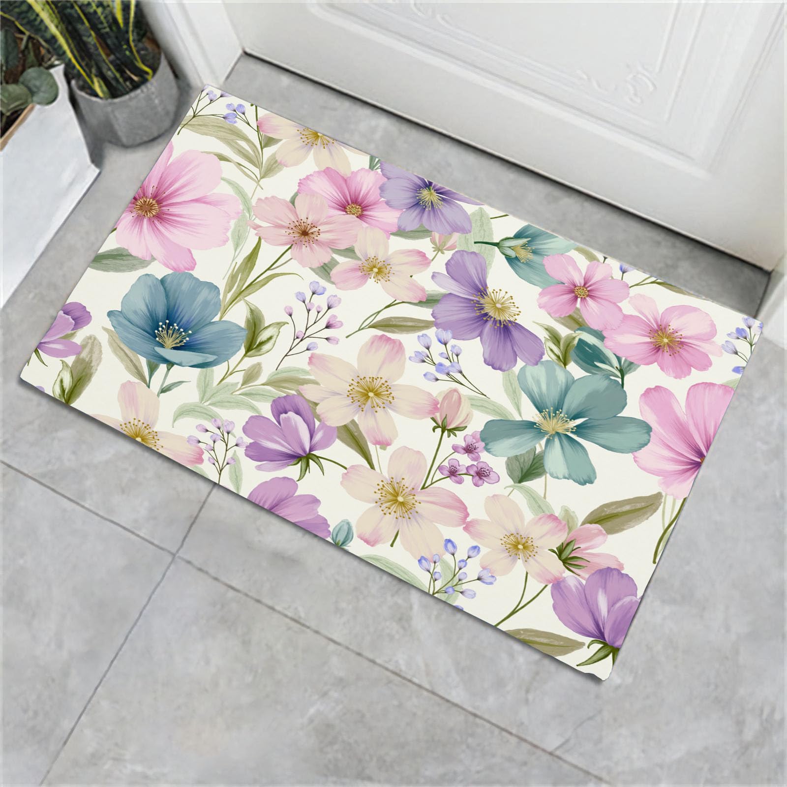 Tapis de sol antidérapant paillasson lavable fini les glissades entrée cuisine 50x80cm