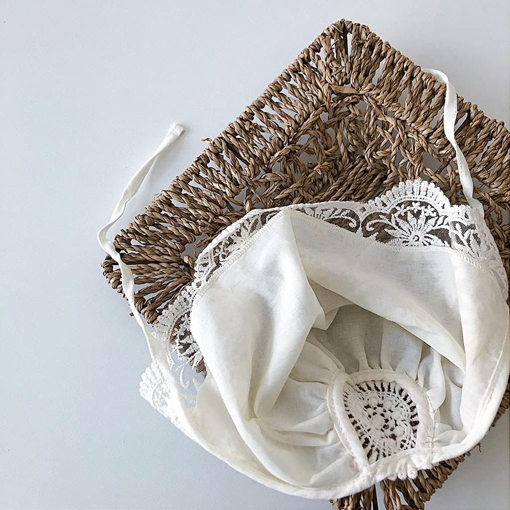 Lace Newborn Baby Hat Cute Cotton Kids Baby Girl Princess Infant Toddler Breathable Bonnet r for Sun Hat Gift Cotton, White - Image 8