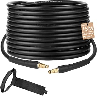 15M Hochdruckschlauch für Kärcher K2 K3 K4 K5 K6 K7, Hochdruckreiniger schlauch mit Click Quick Connect Stecksystem, Hochdruckreiniger Schlauch Zubehör, Hochdruck Verlängerung Ersatzschlauch