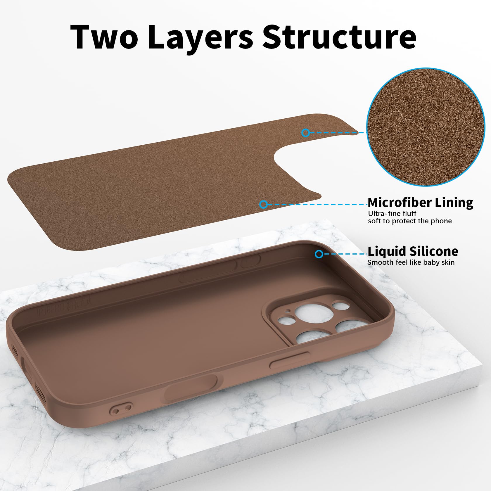 Qasyfanc Cover Silicone IPhone 16 Pro Con Protezione Fotocamera E 2 Pellicole Vetro Temperato - Nero Elegante