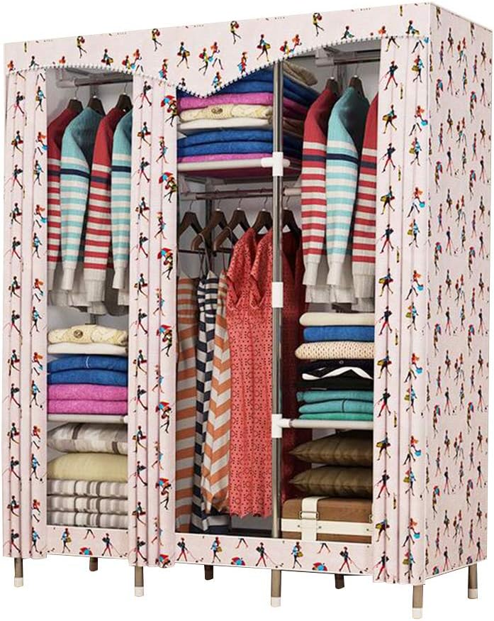 Cloth Wardrobe Clothes Closet, Portable Closet Wardrobe Storage Closet Standing Closet Fabric Cabinet Portable Wardrobe,C_130X45X170CM