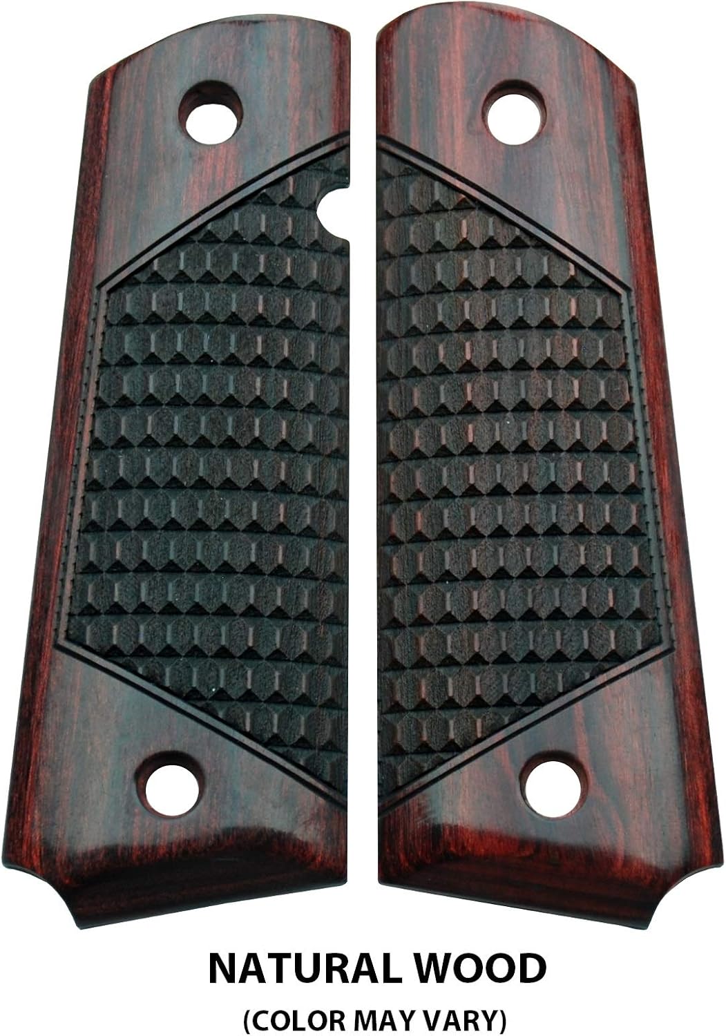 Altamont 1911 Grips - Crocback - Full Size 1911 Real Wood Gun Grips w. Ambi Safety fits Most Commander, Standard & Government 1911 Models - Made in USA