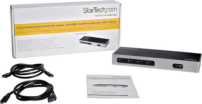 Dock USB-C & USB-A StarTech.com Dual Monitor 4K 60Hz DisplayPort HDMI miniatura 8