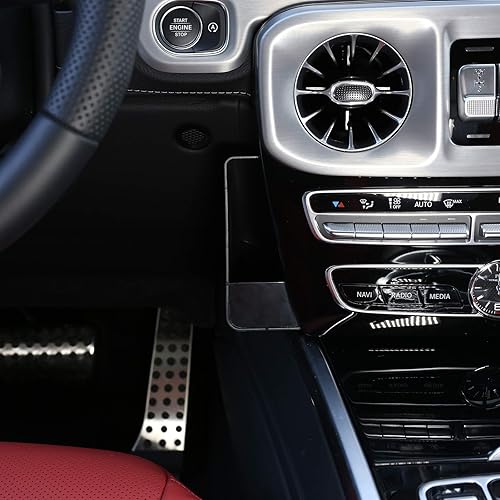 Miniatura 3 de YIWANG Caja de almacenamiento lateral para consola central de automóvil, bandeja organizadora para Mercedes Benz Clase G W463 G500 G550 G63 2019