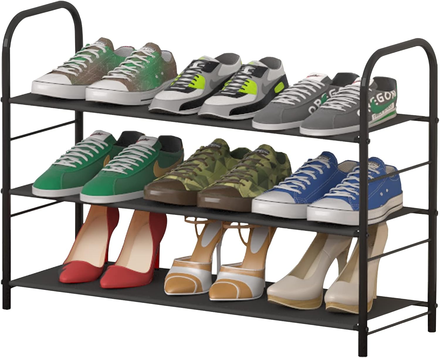 MOYIPIN 3Tier Shoe Rack Storage Organizer,23.6" Long Shoe Shelf with