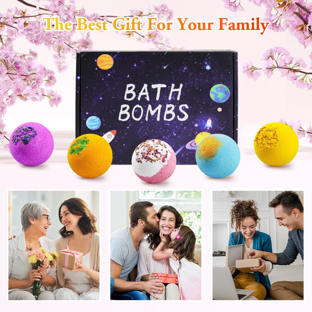 LOPHE Bombe da Bagno, 12 Pezzi Bomba da Bagno Set Bombe da Doccia Naturali e Biologiche, Bombe Bagno Profumate Bath Bomb Gift Set, Regalo Natale/Compleanno/Relax Donna, Mamma
