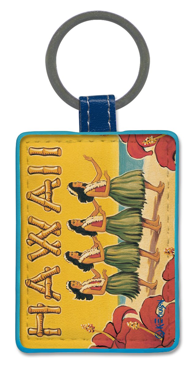 Leatherette Keychain Keyring Key Tag - Hawaii by Kerne Erickson, Various, unisex-adult, Contemporary