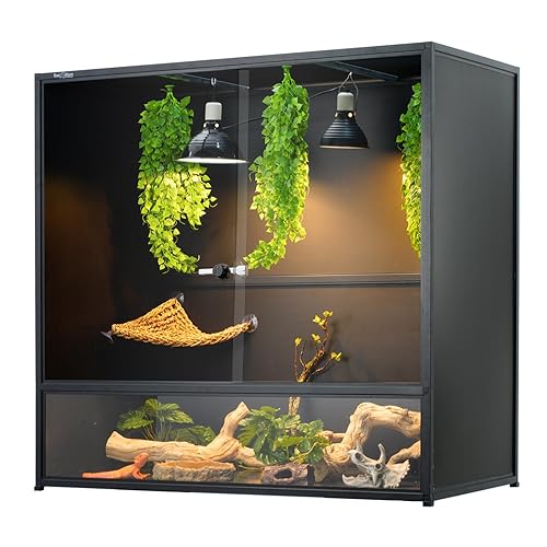 Reptile Tank 230 Gallon, 48"x24"x46" Large Reptile Enclosure for Bearded