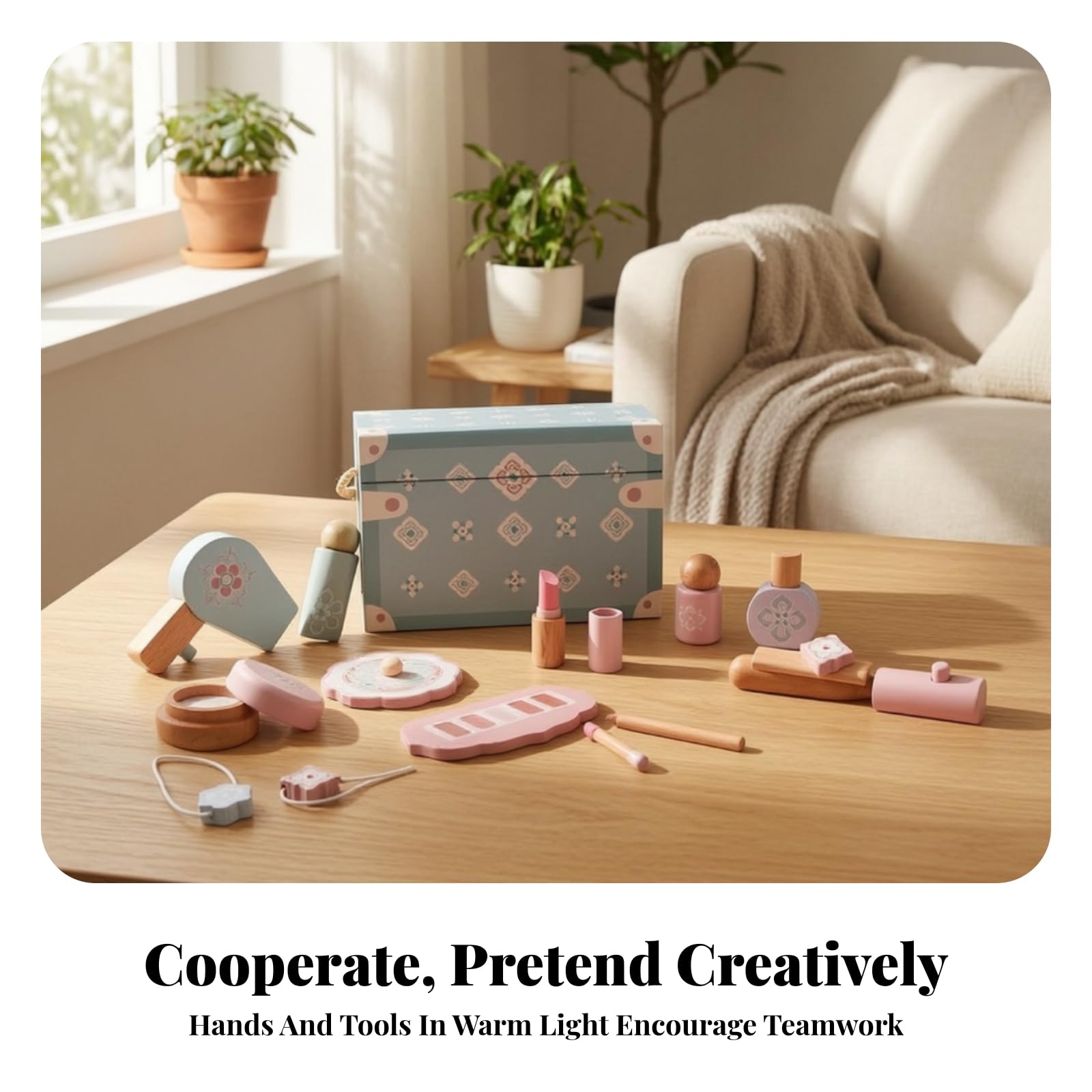 Amagogo Set Maquillaje con Accesorios Infantil, Set Maquillaje , Didáctico, para Casa, Niños