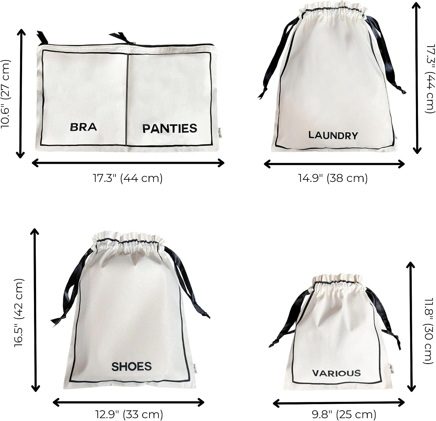 Bag-All Packing Cubes for Travel | Luggage Organizers for Suitcase | Travel Storage Cubes for Organizing | Luggage Organizer Bags | Traveling Essentials | Pack of 8 | Cream
