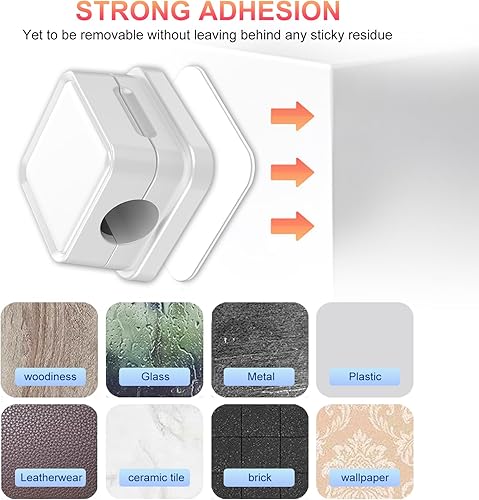 Miniatura 5 de Paquete de 8 soportes organizadores de cables, organizador de cables adhesivo fuerte para escritorio, mesita de noche, automóvil, oficina, organiza