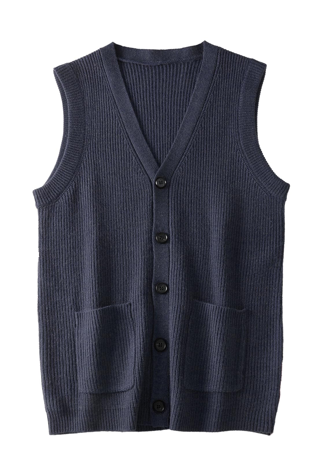 Suéter Masculino Chaleco Cuello V sin Mangas Ropa Masculina