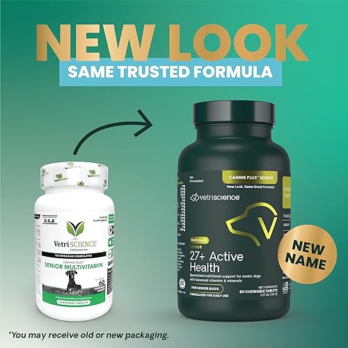 Miniatura 2 de VETRISCIENCE Canine Plus - Multivitamínico para perros mayores, tableta masticable, multivitamínico para perros mayores con más de 25 nutrientes