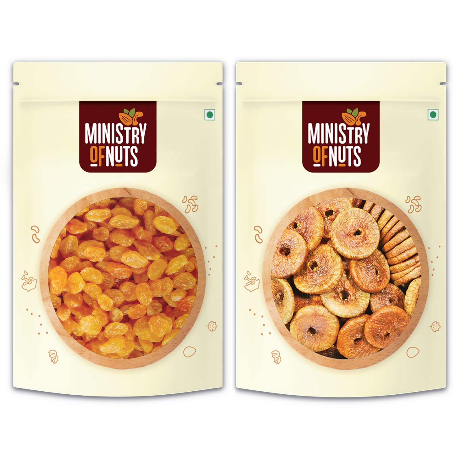 Ministry Of Nuts Pack of 2 Premium Dry Fruits Seedless Raisins 200g