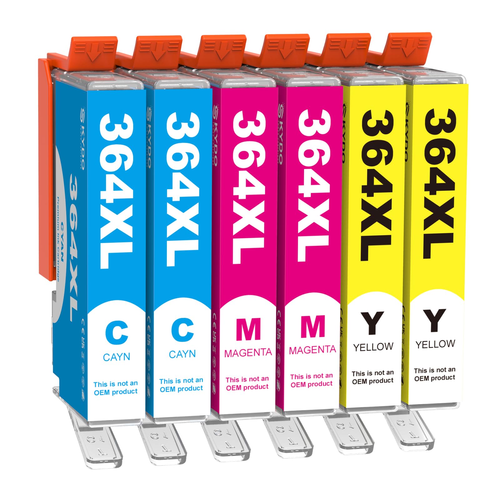 Skydo364XL Ink Cartridges Replacement for HP 364 364 XL for HP Officejet 4620 4622 Deskjet 3520 3070A, for HP Photosmart 5510 5520 5522 6520 7520 6510 (2 Cyan 2 Magenta 2 Yellow)