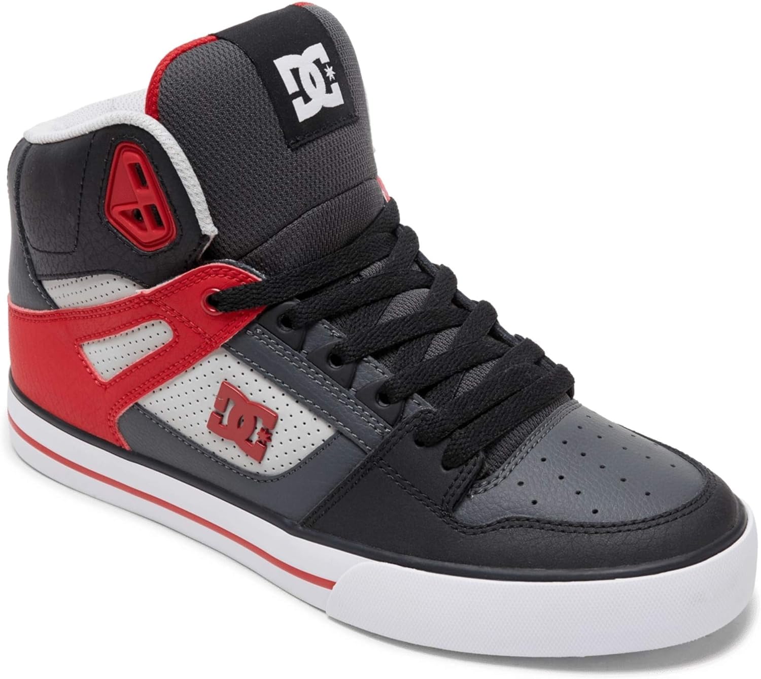 DC Men's Pure Hightop Wc Skate Shoe, Grey Red, 39 EU Buy Online at