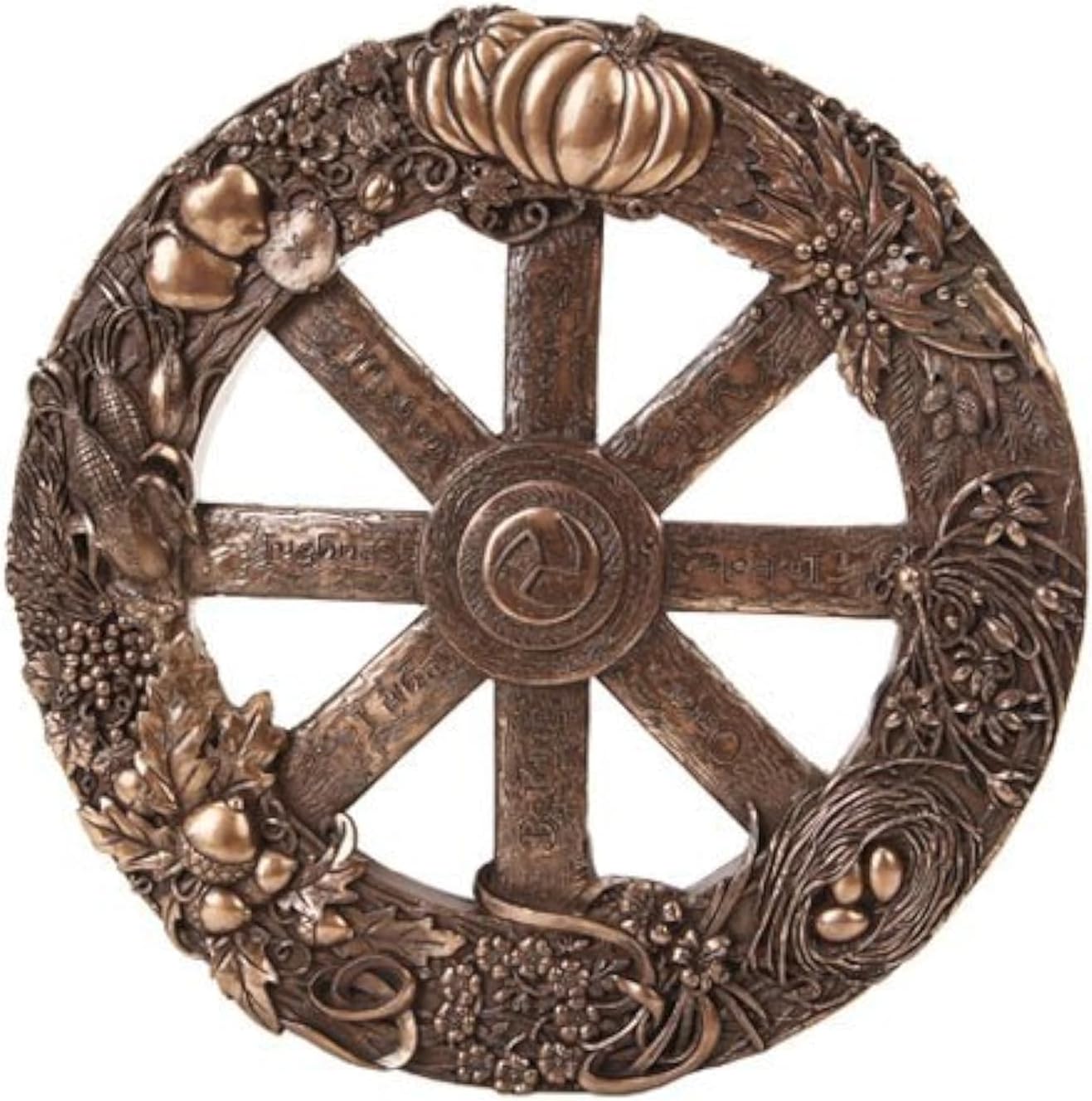 Pacific Giftware Pagan Wheel of The Year Plaque in Bronze Patina