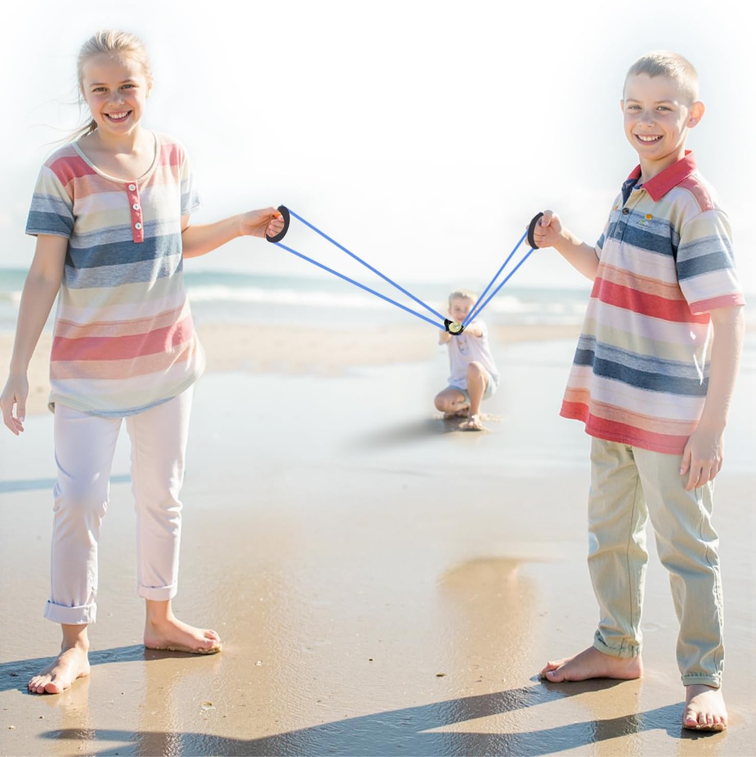 Ultimate Water Balloon Launcher & Slingshot for Adults | 300-Yard Range, Multi-Purpose Outdoor Fun with Splash Bombs, T-Shirts, Snowballs & More (blue)