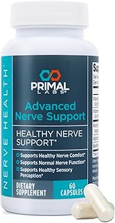 Primal Labs Nerve Support Capsules - Supports Nerve Health, Sensory Function & Comfort - Benfotiamine, Alpha Lipoic Acid, Acetyl L-Carnitine, Vitamins B6 B12-60 Count