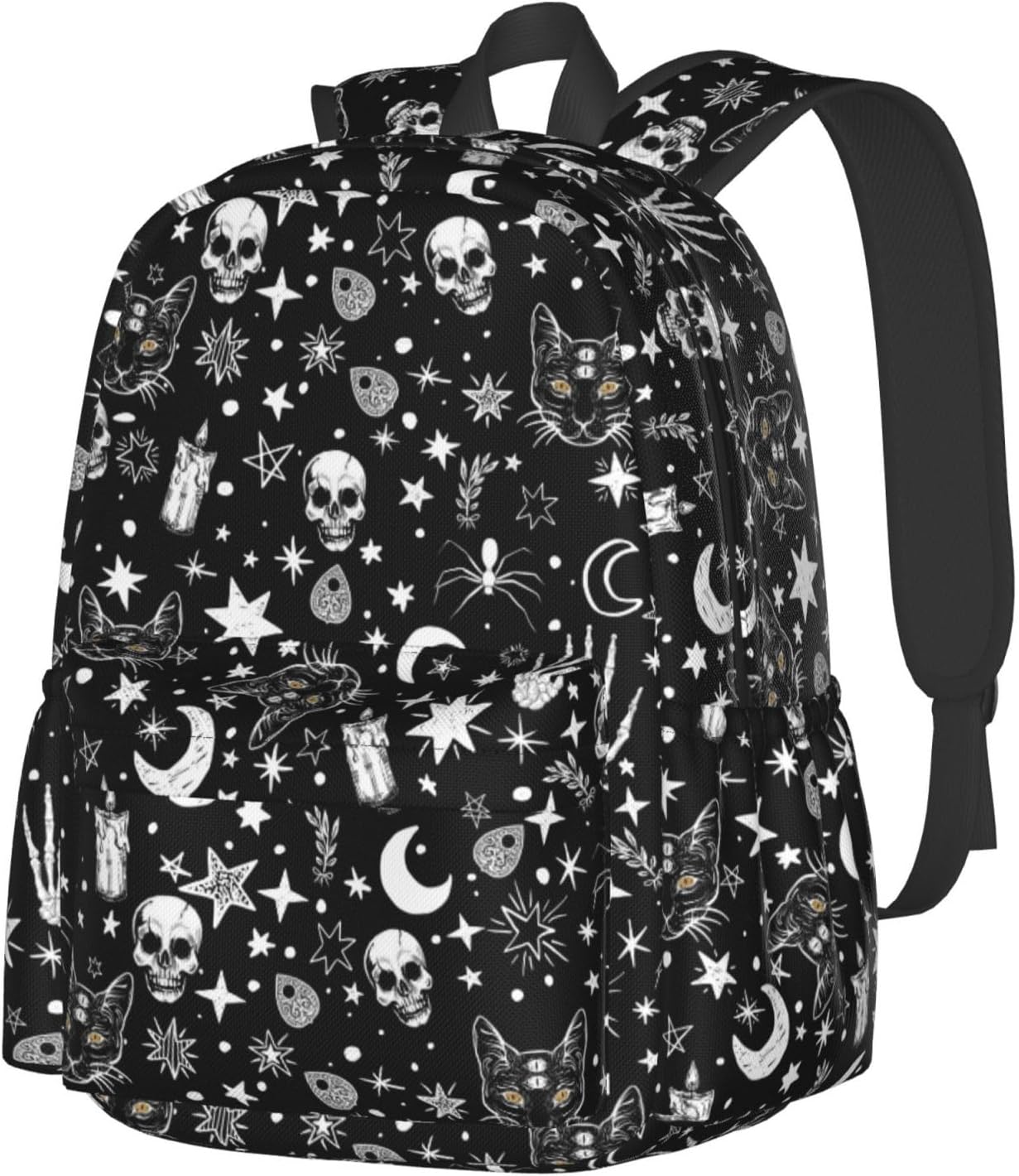 Floral Pattern Waterproof Backpack Adjustable Shoulder Straps Bag Large Capacity Casual Daypack Bookbag For Travel Work