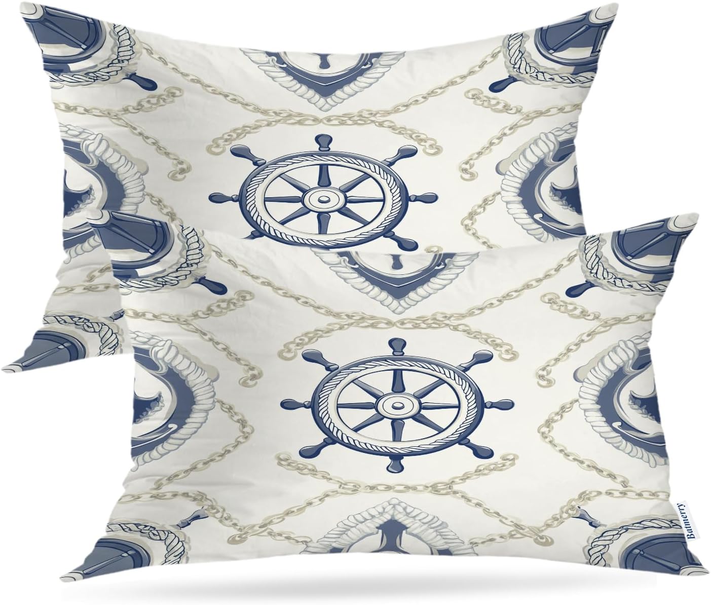 Batmerry White Art Winter Tree Throw Pillow Covers,Black Nature Decorative Pillow Covers Digital Printing Blended Fabric for Couch Sofa Bed Invisible Zipper 20X20 in