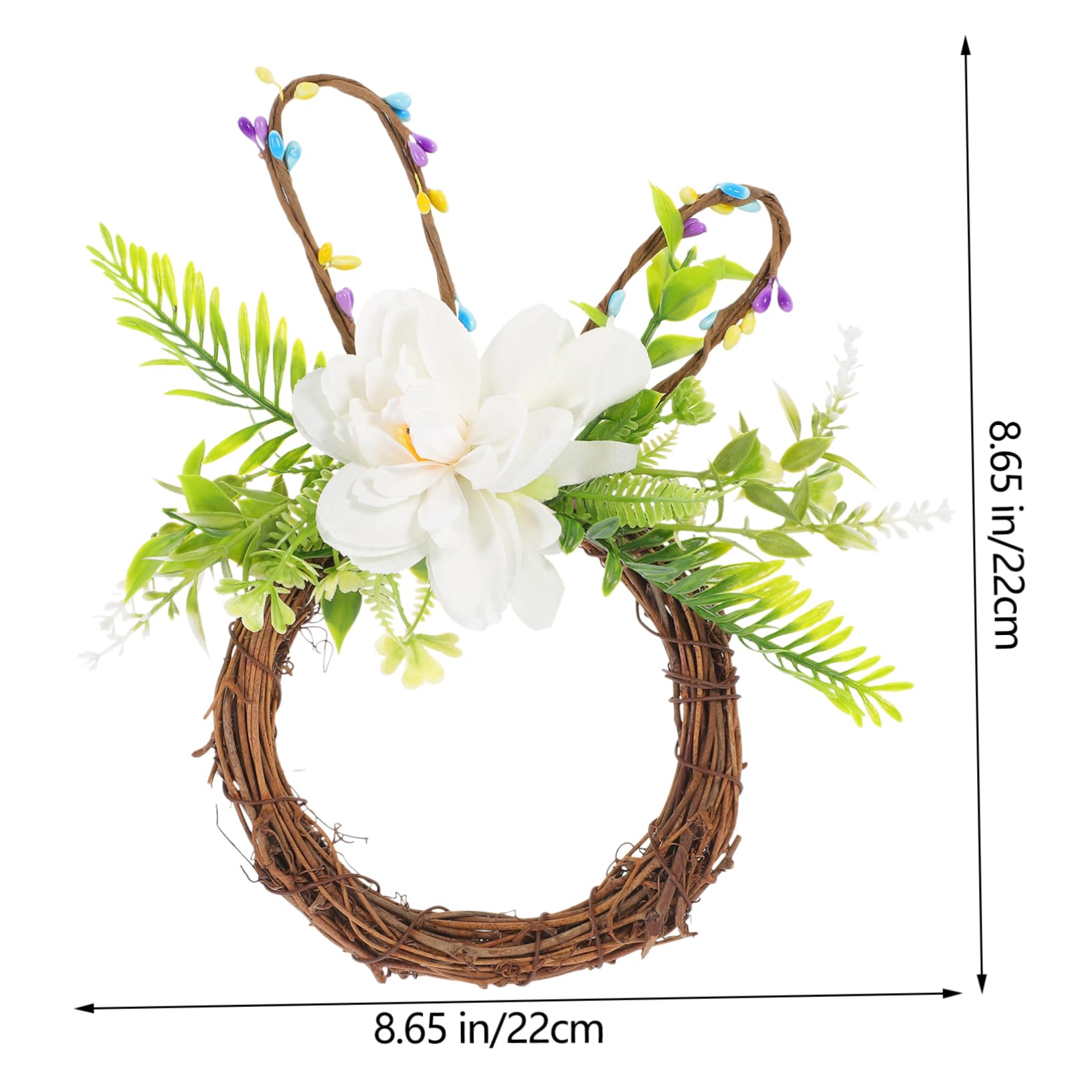 Cabilock 2 Pz ghirlanda pasquale wall decor easter bunny Fiore pasquale decorazione e decorazione casa ornamento di ghirlanda artificiale di pasqua artificiale plastica