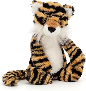 Jellycat Bashful Tiger Stuffed Animal, Medium 12 inches - Big Cat Plush Toy - Classic Childrens Gift