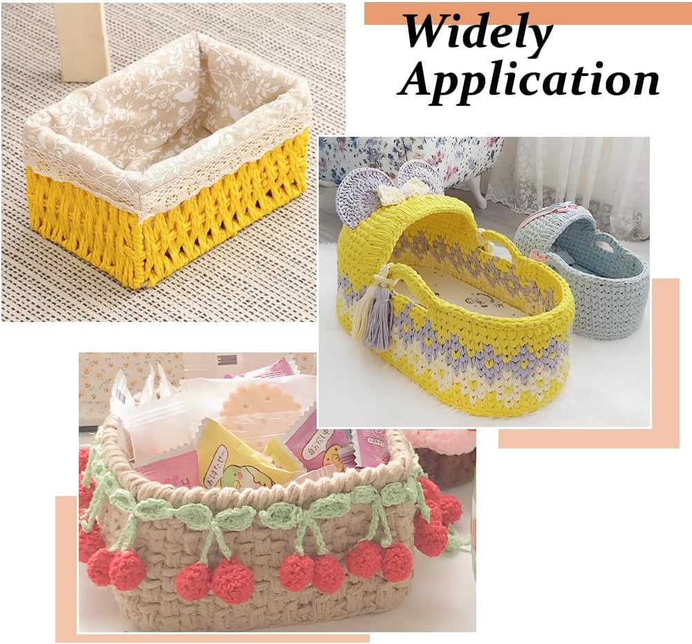 Hobbspring 5Pcs Wooden Crochet Basket Base 3 Styles Rectangle Basket Weaving Supplies with 6mm Holes Wooden Basket Bottom for Home Decor Craft Handmade Basket Bag Yarn Making