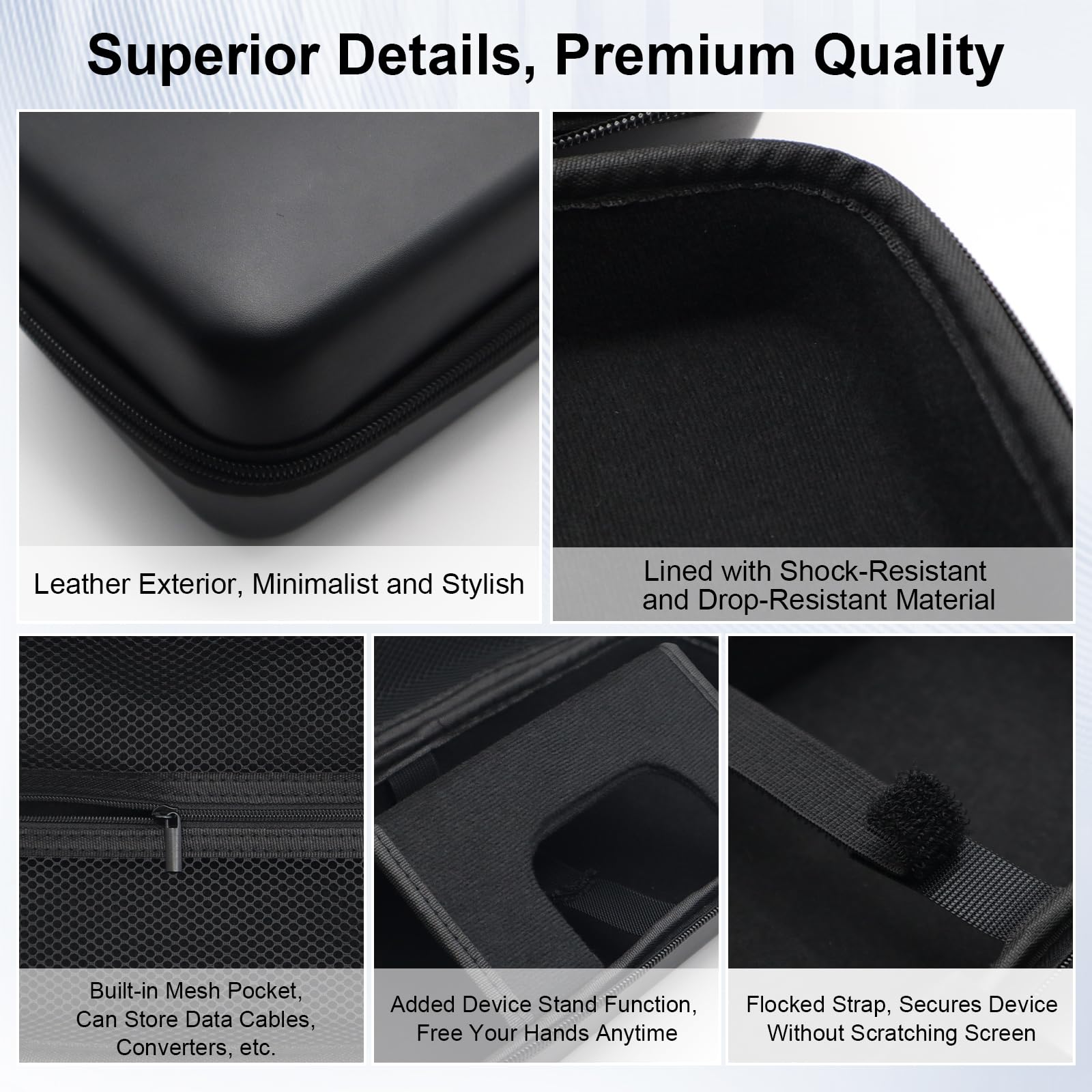 Funda de transporte para Lenovo Legion Go S, carcasa rígida de EVA a prueba de golpes con protección resistente al agua, ajuste personalizado para consola de mano Legion Go y accesorios, diseño