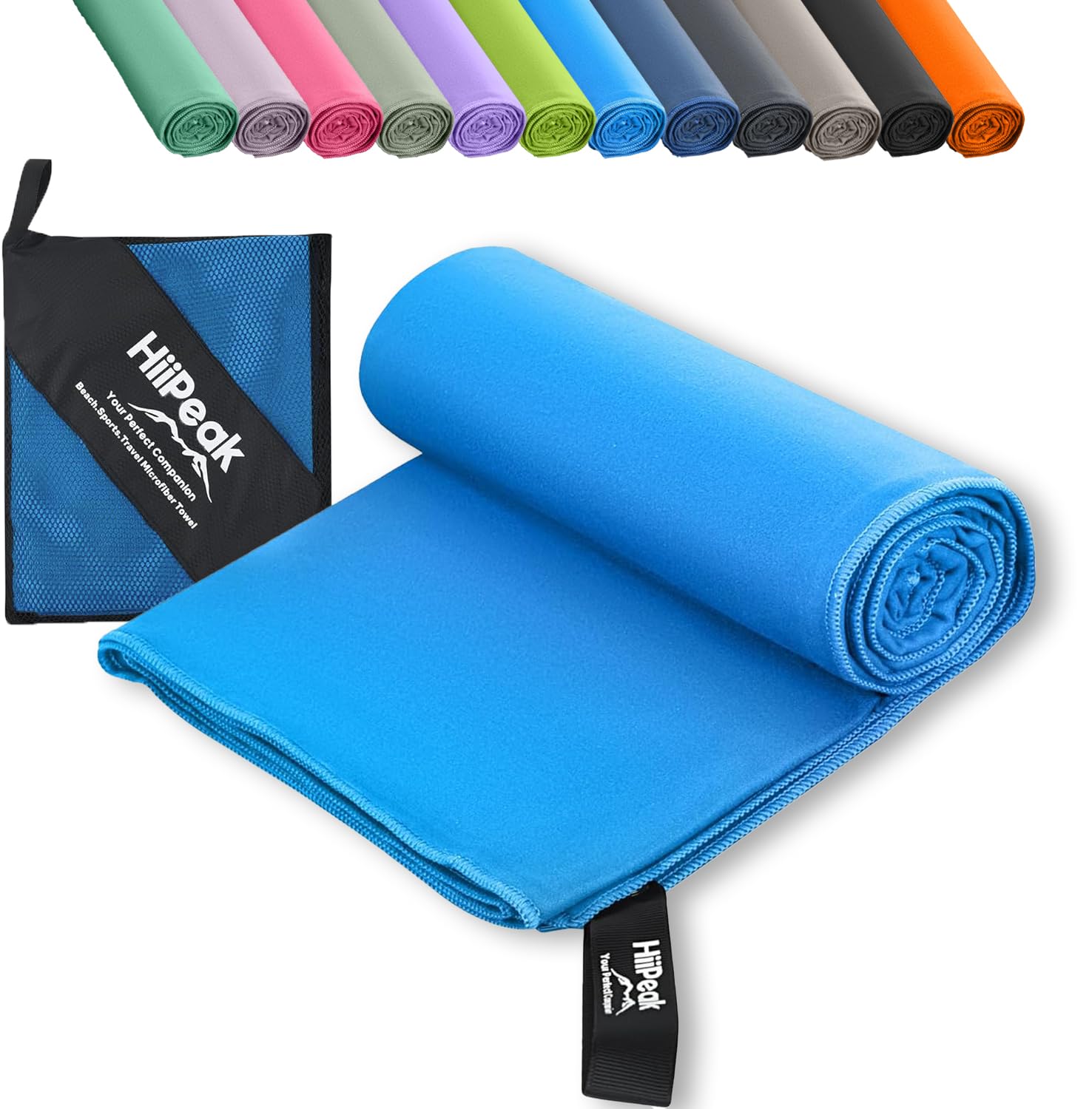 HiiPeak Mikrofaser Handtuch Kompakt und Leicht Microfaser Handtücher Fitness Schnelltrocknend microfaser Badetuch Saugfähiges Sporthandtuch Schwimm und Gym Handtuch