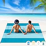 BYDOLL Beach Blanket 78\'\'X81\'\' Waterproof Sandproof Suits1-4 Adults Oversized Lightweight Large Blanket Picnic Mat for Beach Sand Free Travel Camping Hiking Picnic