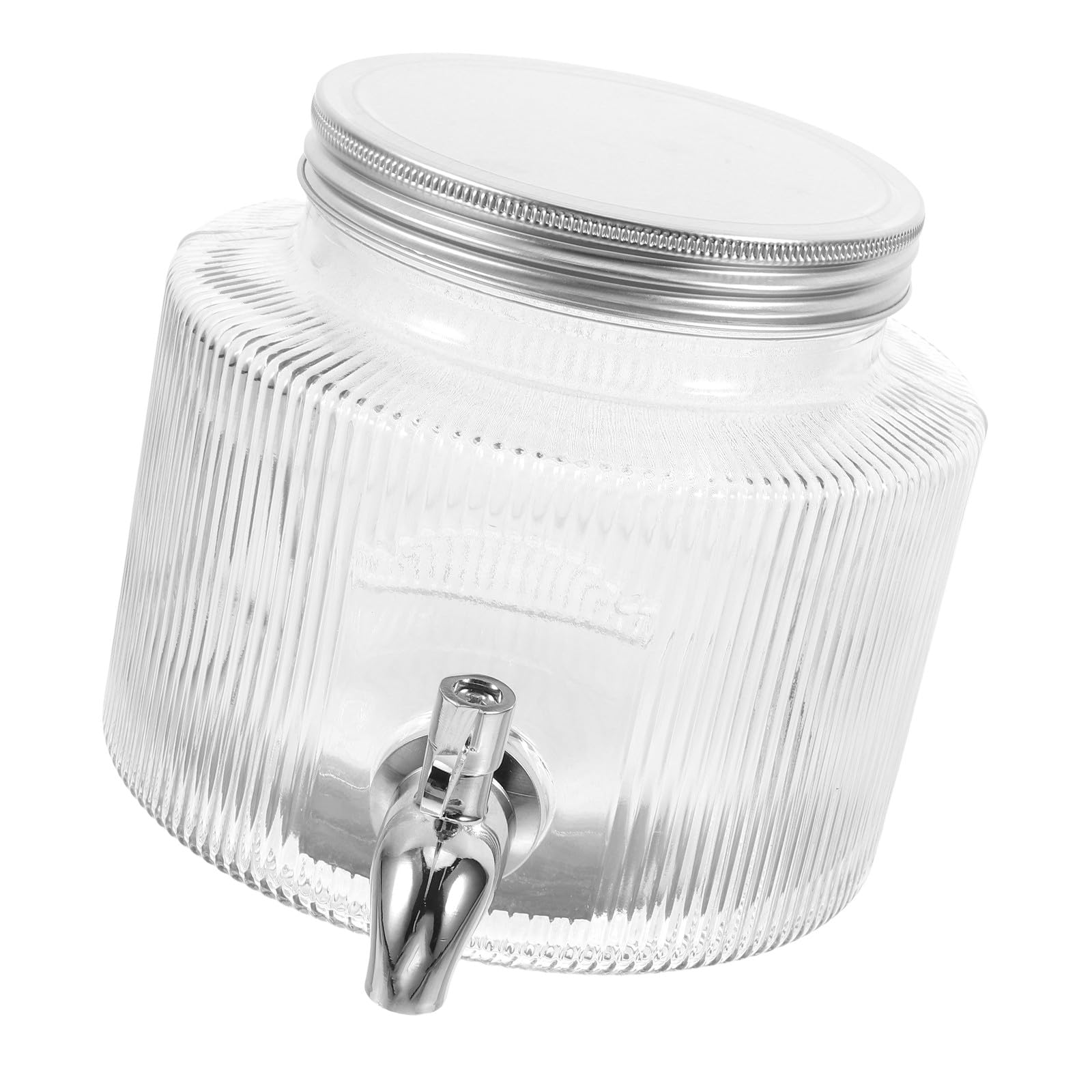 Dispensador de Vidrio con Grifo para Nevera Recipiente Grande para Bebidas Frías como Jugo Té y Soda para Uso Familiar y Fiestas Casa