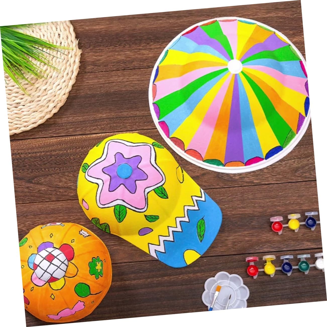2pcs Coloring Sun Hat for Boys and Girls Unique Blank Baseball Caps for Hand-painting and Creative Fun for Room Decoration and Personalization
