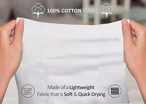 Miniatura 2 de RUVANTI Paquete de 24 pañales de tela plegada plana para bebés, pañales reutilizables 100% algodón extra grandes de 24 x 24 pulgadas, paños para