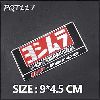WITTSY Motorcycle Exhaust Pipes Decal Sticker Aluminium 3D Heat-Resistant Muffler Decals Sticker for Yoshimura Honda Yamah...