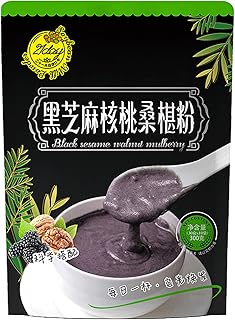 Mkostlich Black Sesame Walnut Mulberry Powder Soup, Chinese Instant Breakfast Porridge, Black Sesame and Walnut Mixed Powder Drink, 500g/1.10Lbs (Black Sesame Walnut Mulberry)