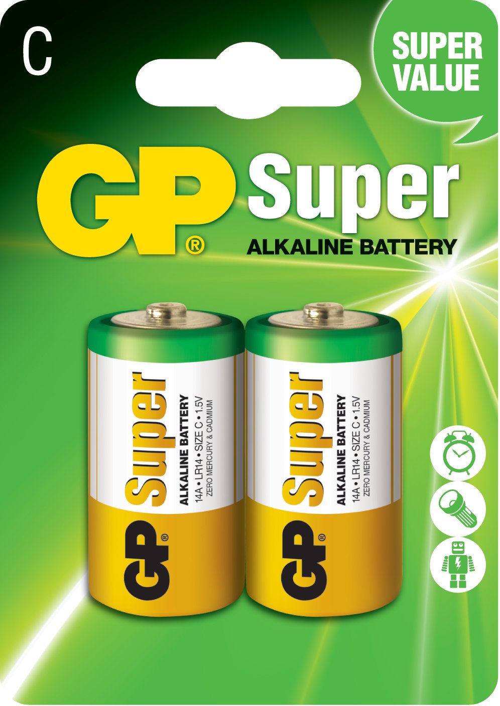 GPBatteries Ultra Alkaline C Size Battery