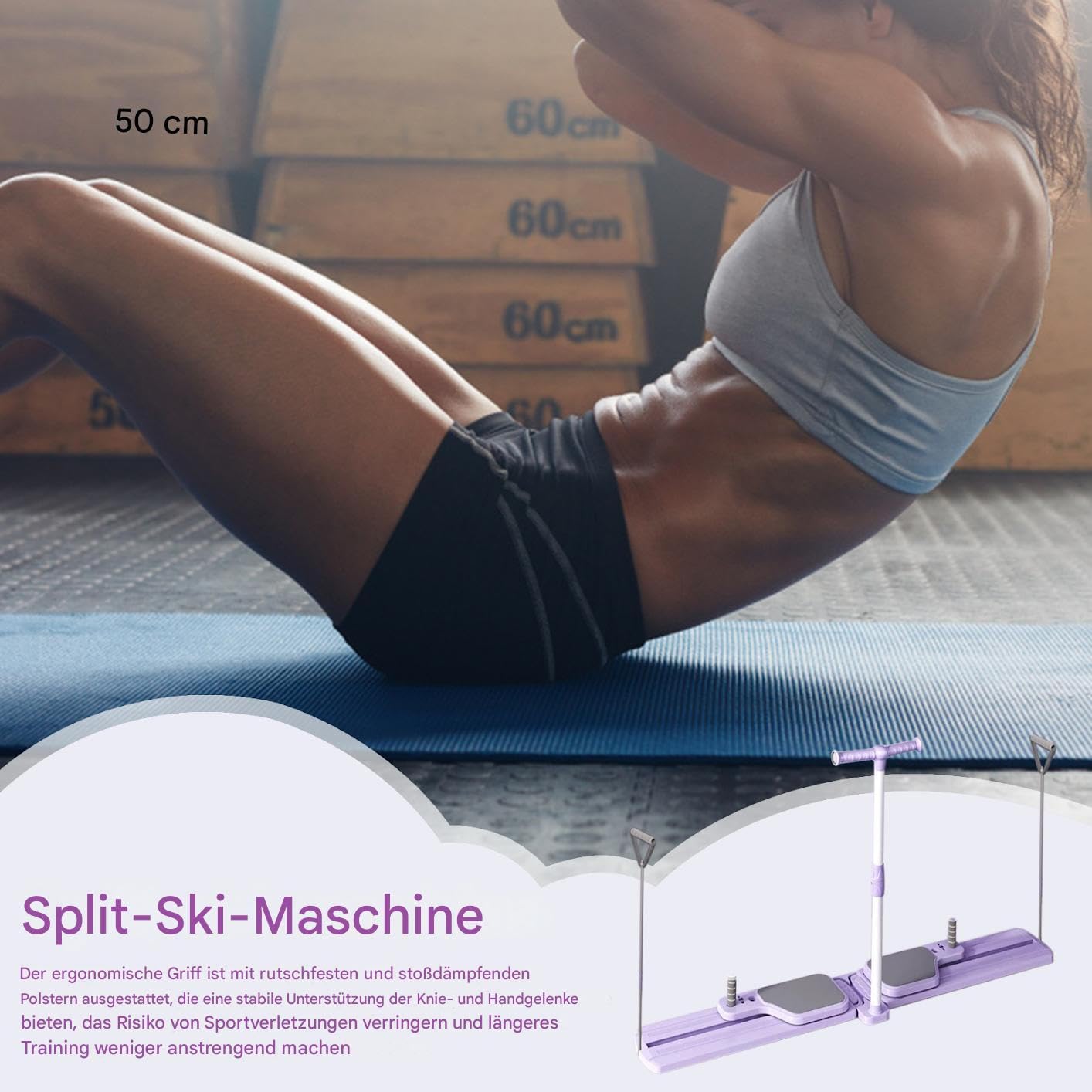 Ski Trainer, Bein-Kraft Split Trainer, Figurformung Cardio Fitnessgerät Für Home Gym Rehabilitation Pilates Studio Und Fitnesscenter