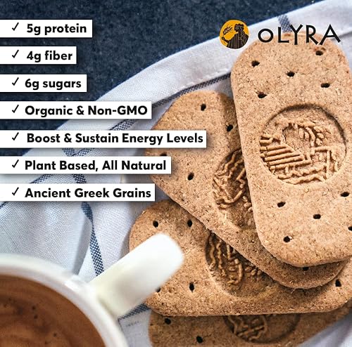 Miniatura 3 de Olyra Organic Breakfast Sandwiches  Galletas de proteína a base de plantas bajas en azúcar y alta fibra (algarroba de avellana, 5.3 onzas (paquete