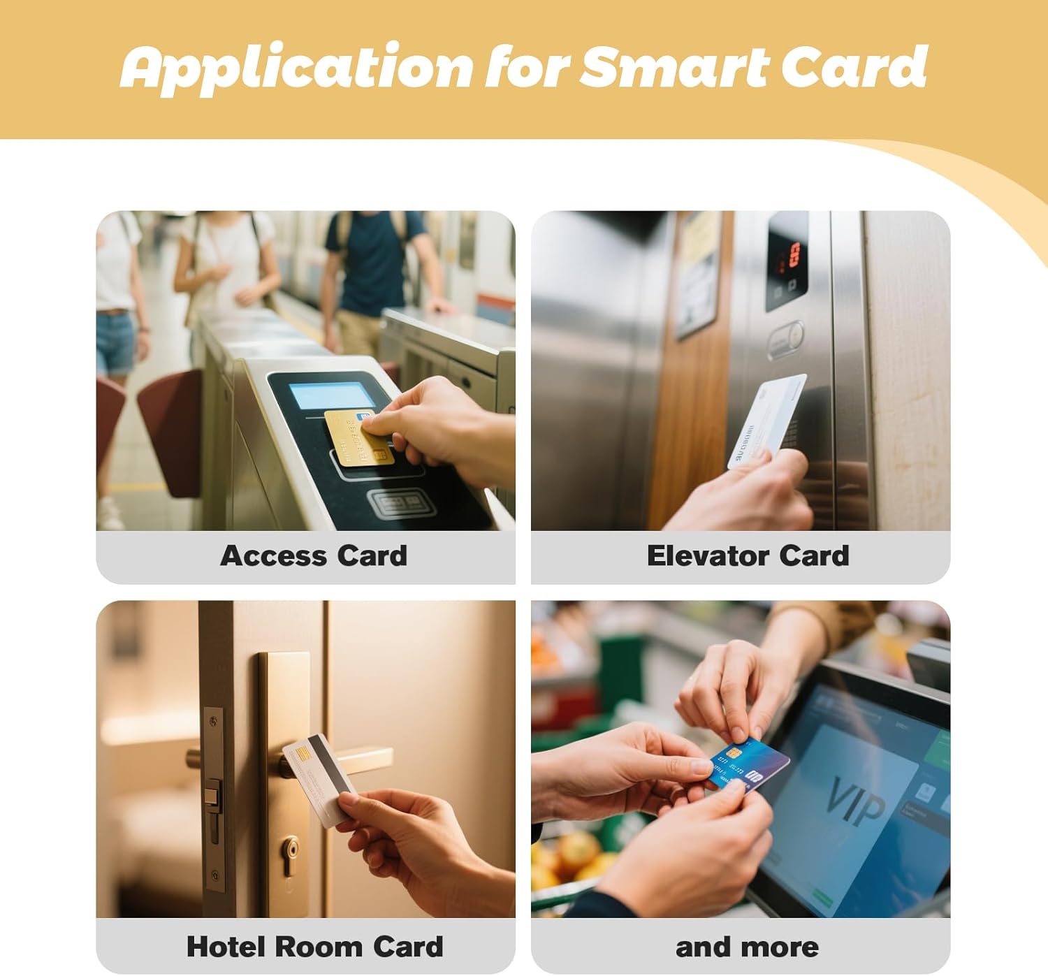 100Pcs Smart Intelligent Cards Mi-fare Classic 1K 13.56 MHz RFID smart Cards is ISO14443A M1 Compatible.Printable Blank RFID Cards for Access Control, Hotel Key cads, etc