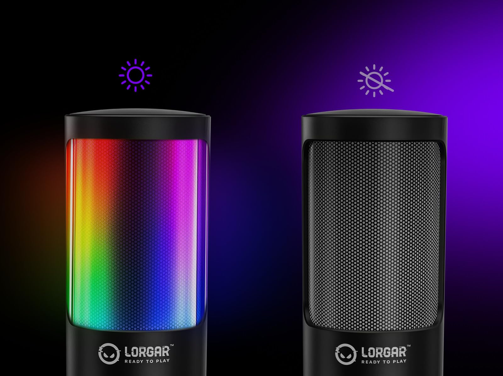SMP40 RGB mikrofon gamingowy z bezprzewodowym przyciskiem wyciszania, mikrofon USB ze wzorem kardioidalnym, metalowy stojak, Plug & Play, do komputerów PC, Mac, Android i PlayStation, czarny