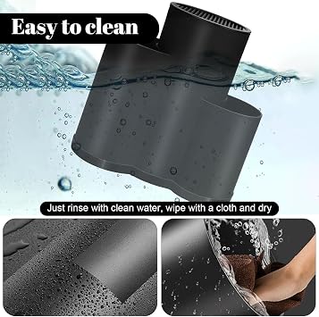 3-in-1 Utensil Holder, Knife Holder with Slots, Cutlery Holders, Black Kitchen Accessories for Organising Spoon Fork Chopsticks Knives